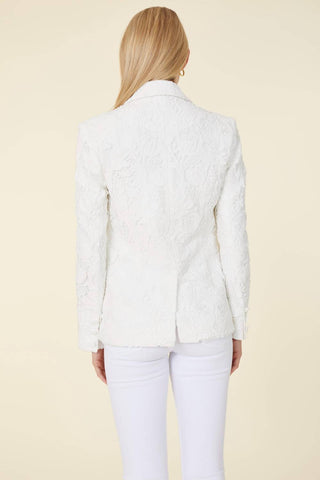 Dolce Cabo - Blazer de alfaiataria com renda floral