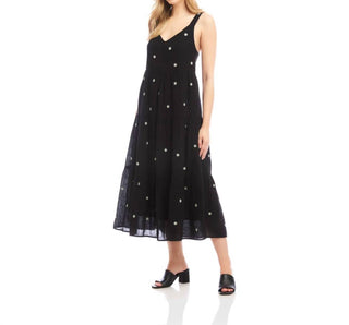 Karen Kane - Sleeveless Embroidered Tiered Midi Dress