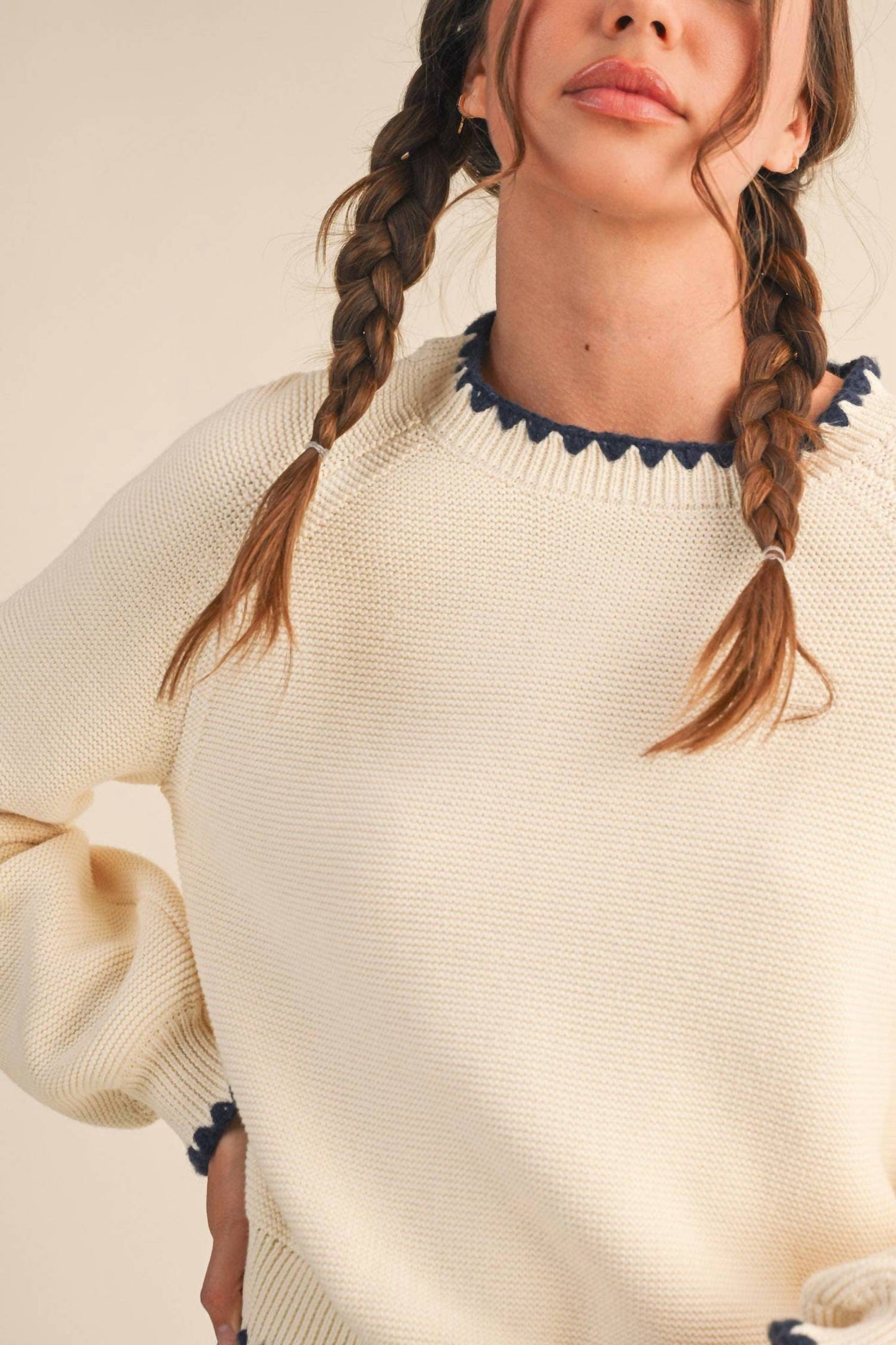 &Merci - Blanket Stitch Sweater