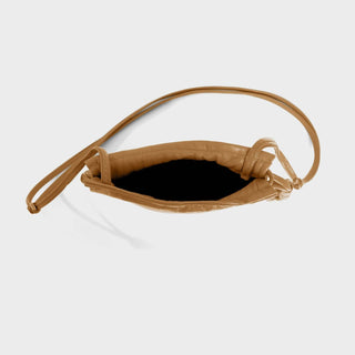 Lemiz - Bolsa feminina mini Bowie com cordão e tiracolo de couro