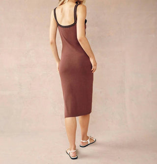 Bella Dahl - Crocheted Trim V-neck Midi Dress