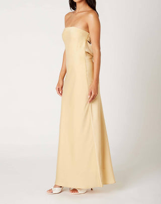 Cotton Candy - Strapless Open Back Maxi Dress