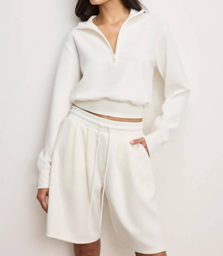 Good American - Moletom Air Soft com zíper e meio zíper