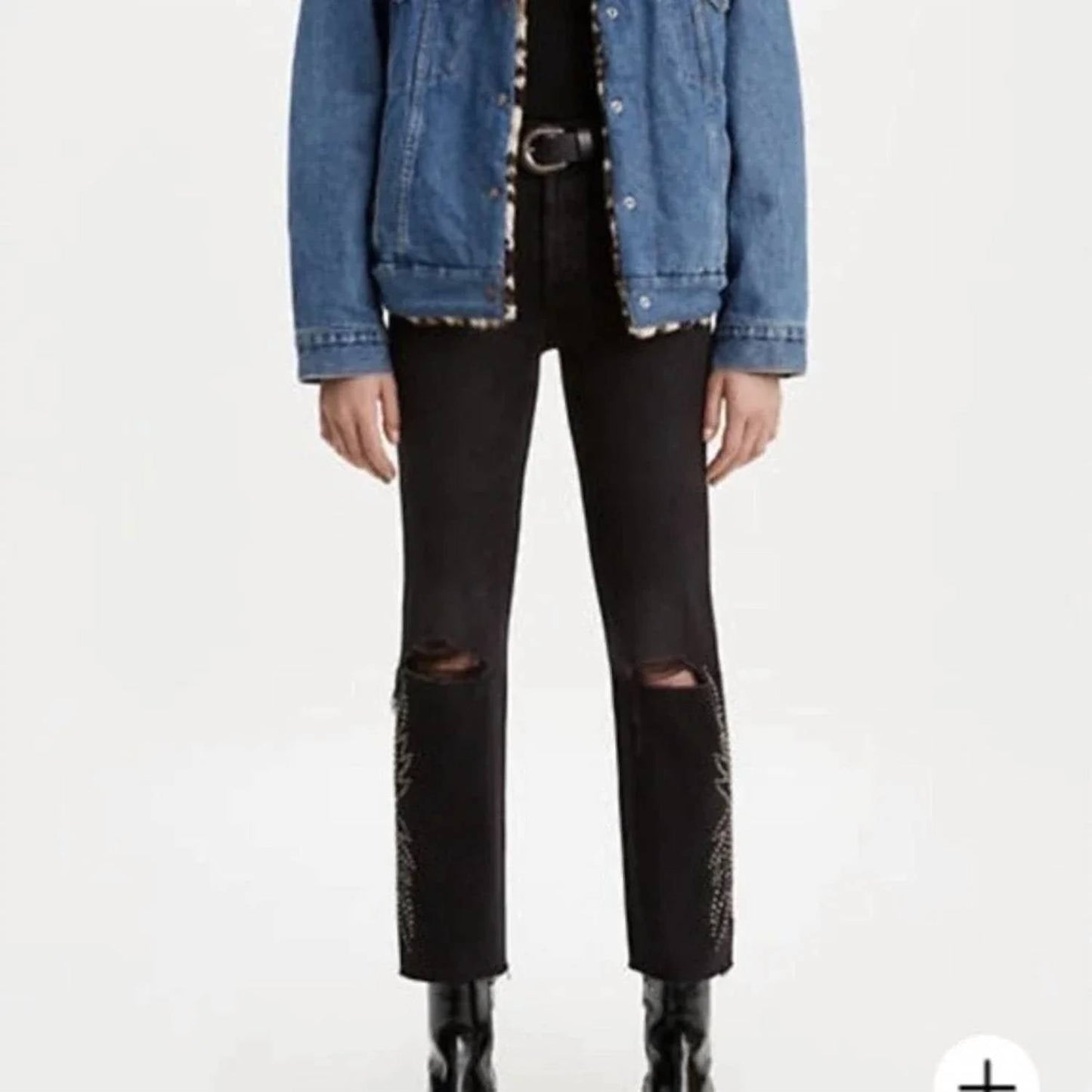 Levi'S - Women's 501 Original Cropped Studded Jeans