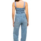 Elan - Tank Straps Denim Jumpsuit