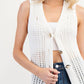Ee:Some - Seaside Stroll Crochet Sleeveless Cardigan