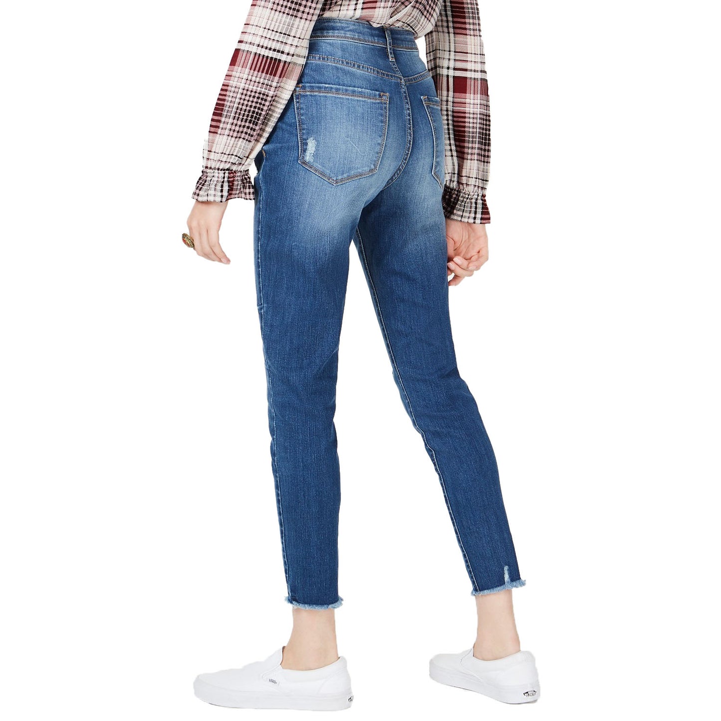 Calça jeans skinny rasgada American Rag Juniors, cintura alta, comprimento até o tornozelo, tamanho 11, Willow