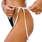 Gigizara - Women's Noir Wave Tie Side Bikini Bottom Textured Curve Flattering