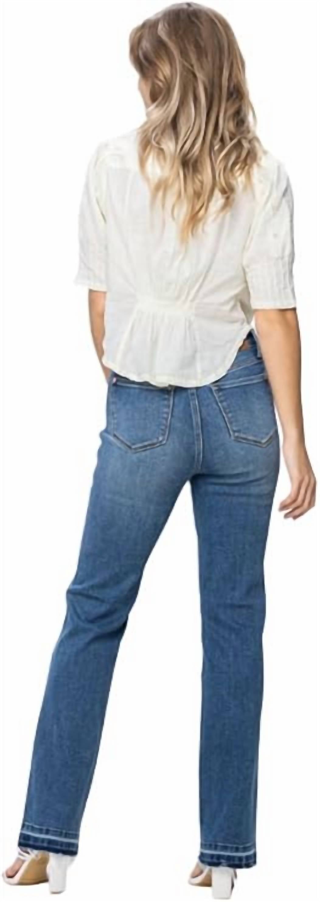 Judy Blue - High Rise Control Top Release Hem Slim Bootcut Jeans