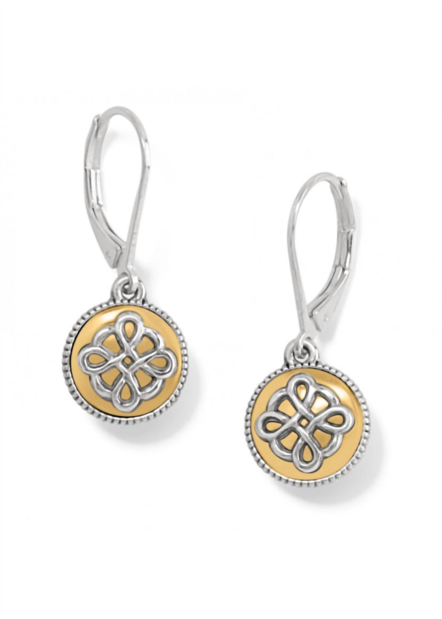 Brighton - Women's Interlok Noir Two Tone Leverback Earrings
