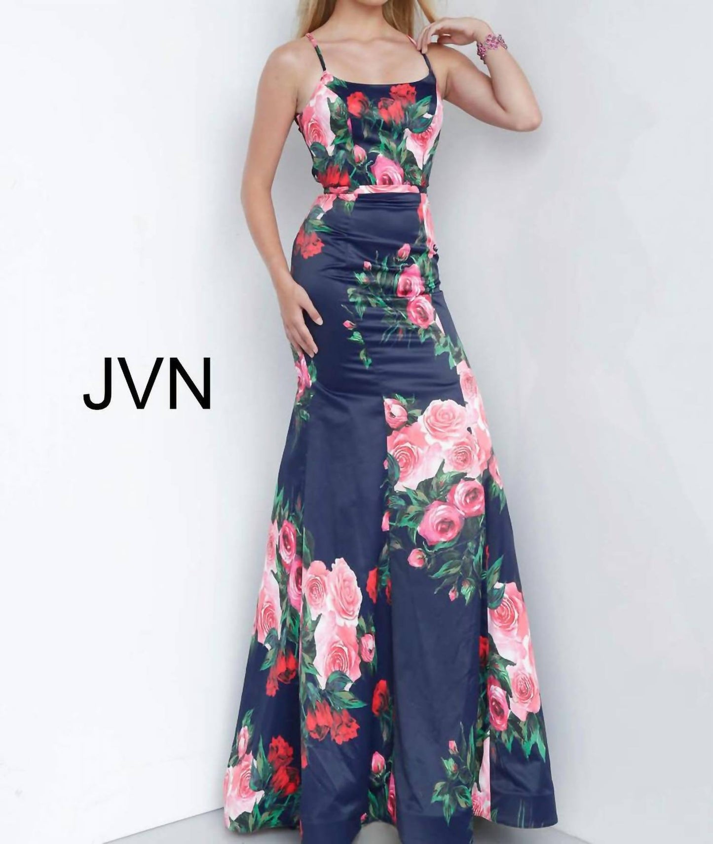 Jovani - floral print party gown