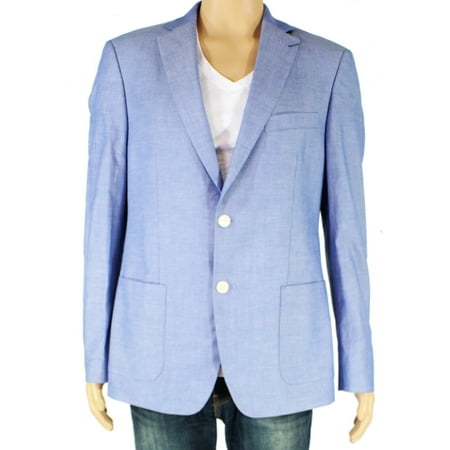 Lauren Ralph Lauren Men s UltraFlex Classic Fit Chambray Sport Coat Blue 40R