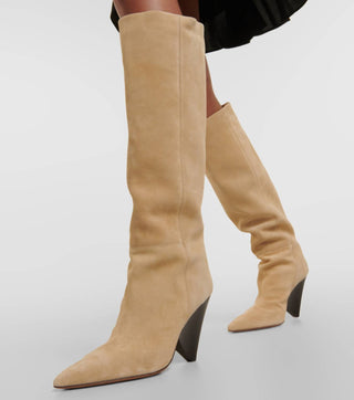 Isabel Marant - Botas Lakita de camurça de cano alto usadas