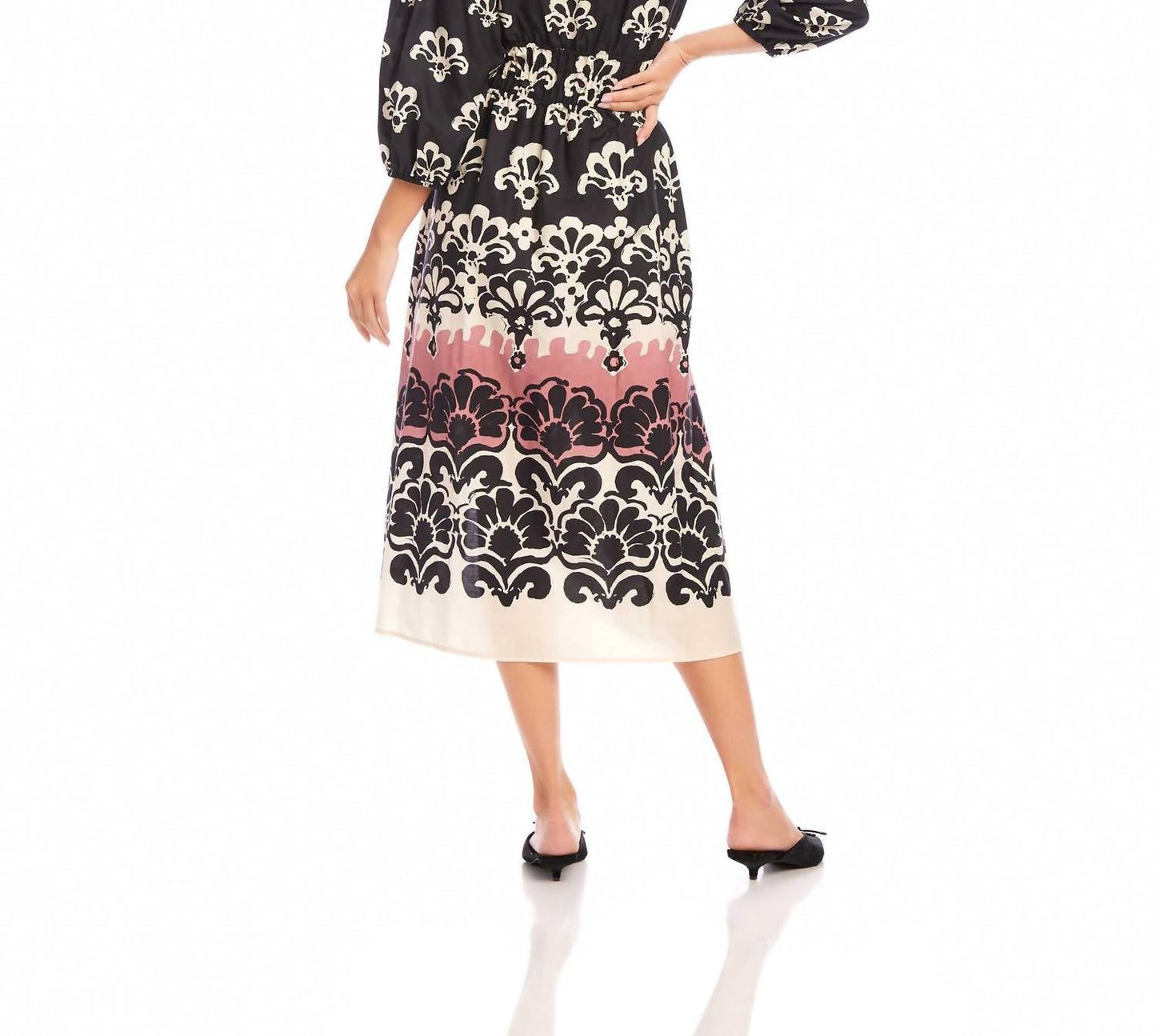 Fifteen Twenty - Lizbeth Shirred Waist Midi Dress