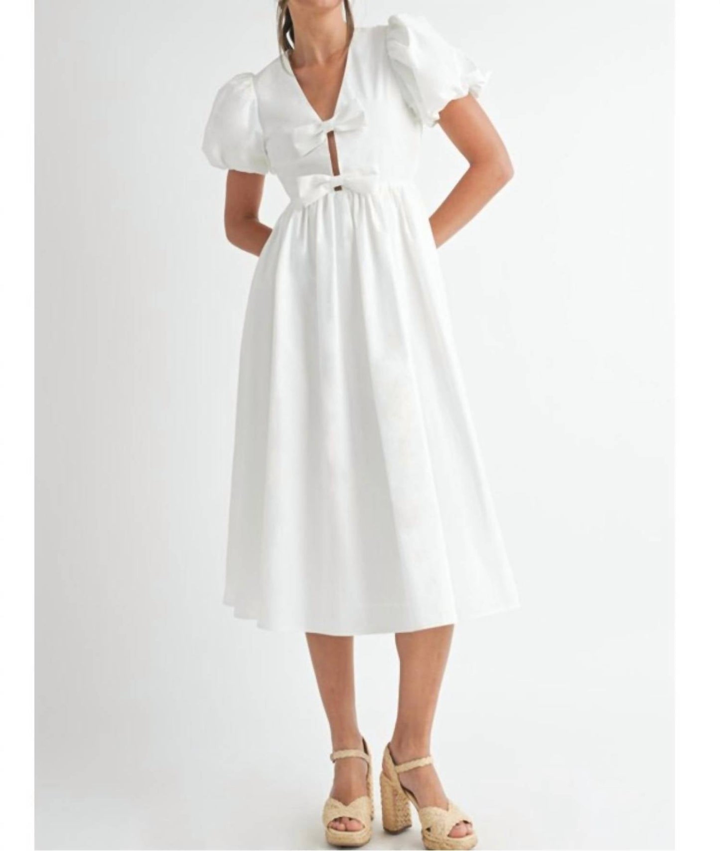 Endless Blu. - Women's Bow Midi Dress