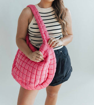 Free People - Bolsa de transporte acolchoada feminina