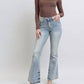 Judy Blue - Mid Rise Tinted Pin Tack Detail Flare Jeans