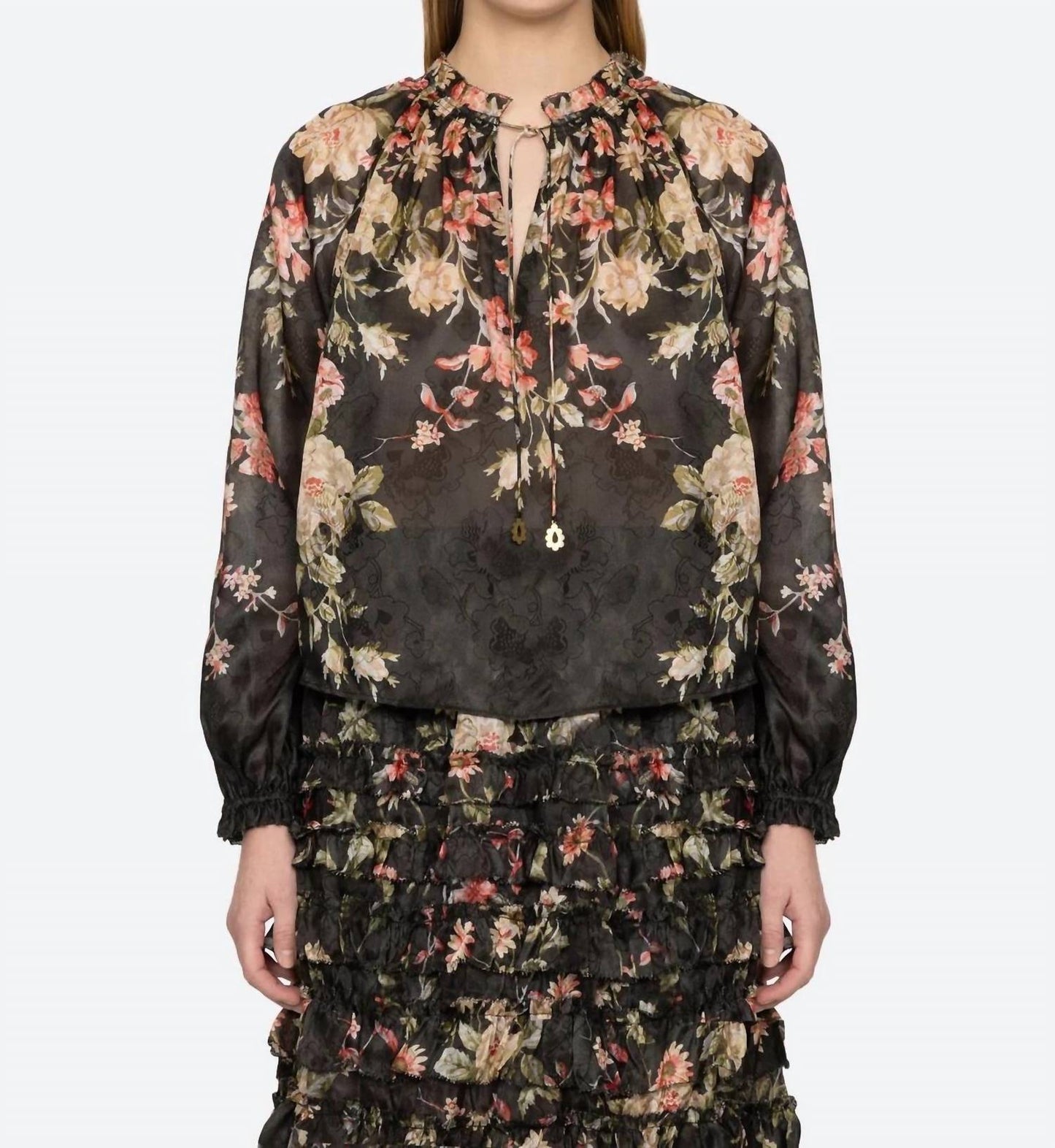 Sea - Jolie Print Long Sleeve Top