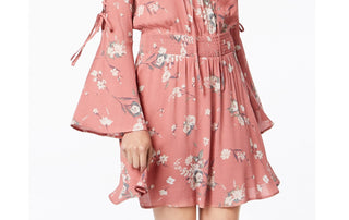 Vestido American Rag Junior's estampado com manga sino rosa tamanho XX-S