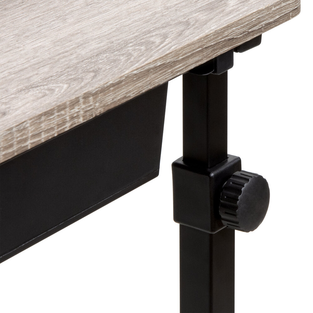 Mesa de cabeceira ajustável com rodas (uso hospitalar e médico domiciliar) 