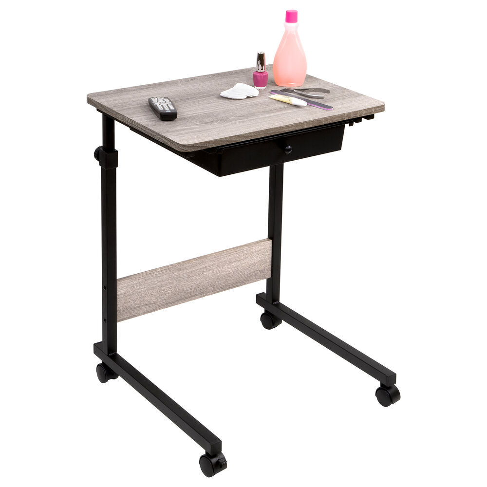 Mesa de cabeceira ajustável com rodas (uso hospitalar e médico domiciliar) 