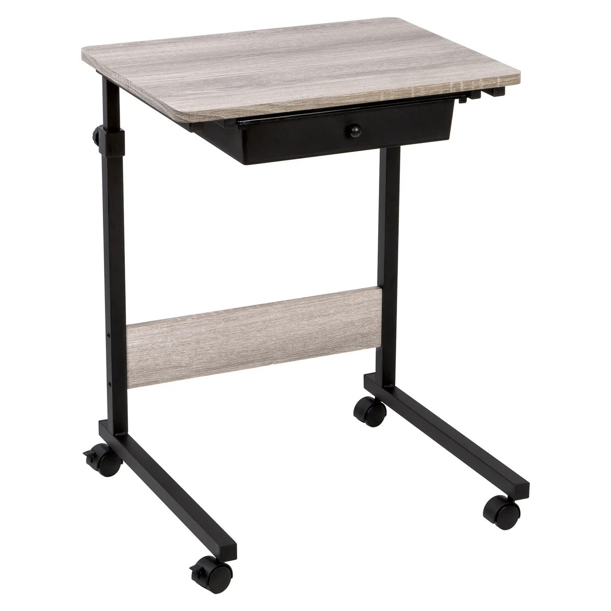 Mesa de cabeceira ajustável com rodas (uso hospitalar e médico domiciliar) 