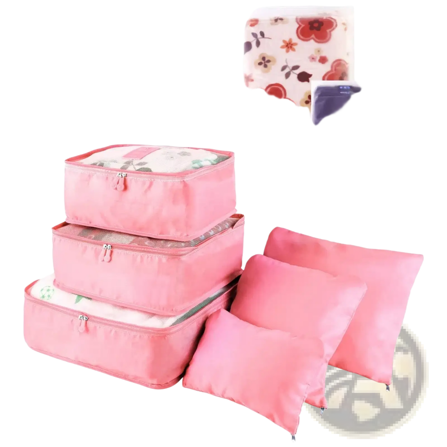 9 Piece Water Resistant Travel Packing Cube and Organizer Set