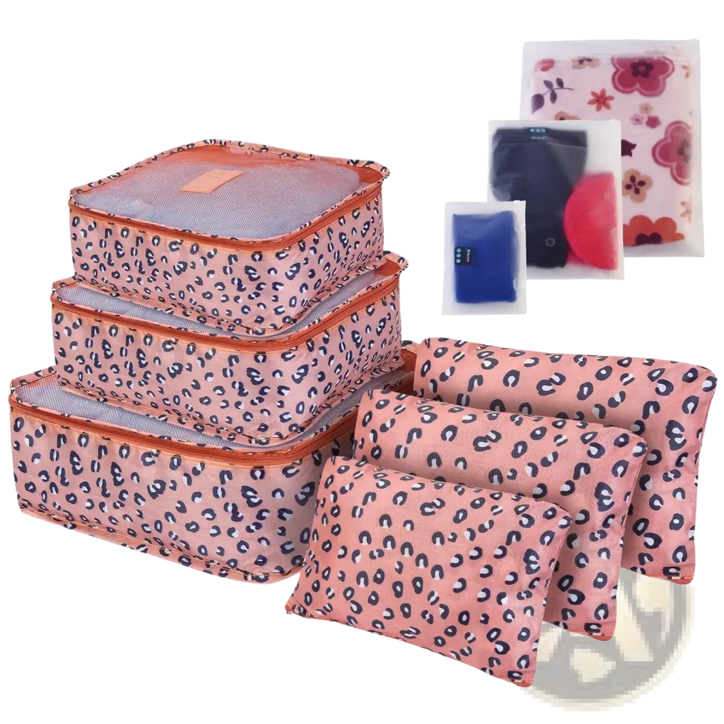 9 Piece Water Resistant Travel Packing Cube and Organizer Set