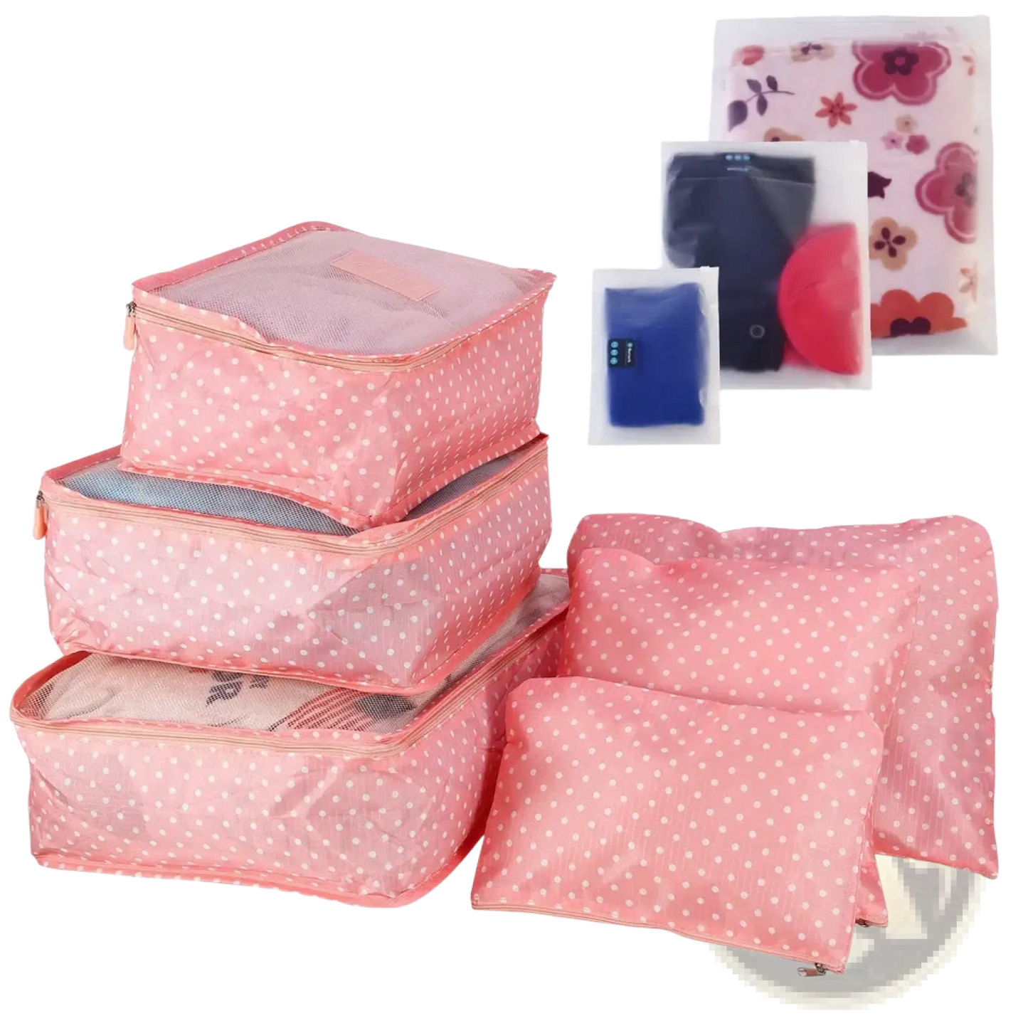 9 Piece Water Resistant Travel Packing Cube and Organizer Set