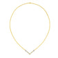 14K Yellow and White Gold 1/4 Cttw Princess Cut Diamond Channel-Set â€œVâ€ Shape 18" Pendant Necklace (H-I Color, SI2-I1 Clarity)