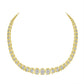 10K Yellow Gold 4 cttw Brilliant Round-Cut Diamond Graduating Riviera Statement Necklace (H-I Color, I2-I3 Clarity)