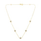 Yellow Color Plated Sterling Silver Diamond Station Necklace (1/2 cttw, K-L Color, I2-I3 Clarity)