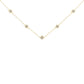 Yellow Color Plated Sterling Silver Diamond Station Necklace (1/2 cttw, K-L Color, I2-I3 Clarity)