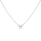 14K White Gold 1/4 Cttw Lab Grown Oval Solitaire Diamond East West 18" Pendant Necklace (G-H Color, VS2-SI1 Clarity)