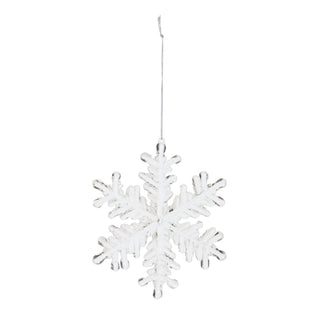 Clear Acrylic Snowflake Oranment (Set of 12)