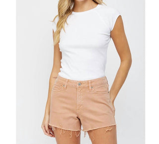 Mica Denim - Shorts vintage de cintura alta