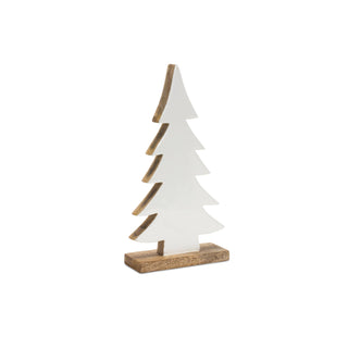 Pine Tree on Natural Wood Base (Set of 2)