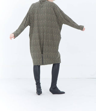 Matthildur - Vestido solto com decote em V em alabastro