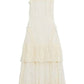 Alexis - Feliciana Tie-back Pleated Chantilly Lace Midi Dress