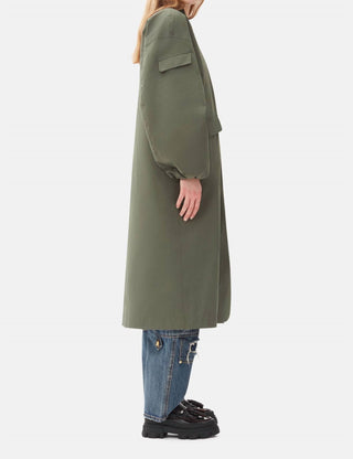 Ganni - Casaco Tech Seersucker Oversized Shell