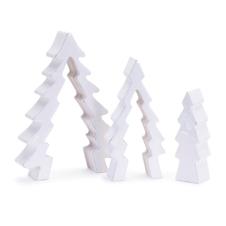 Wood Pine Tree Nesting Display (Set of 2) (white)