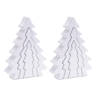 Wood Pine Tree Nesting Display (Set of 2) (white)