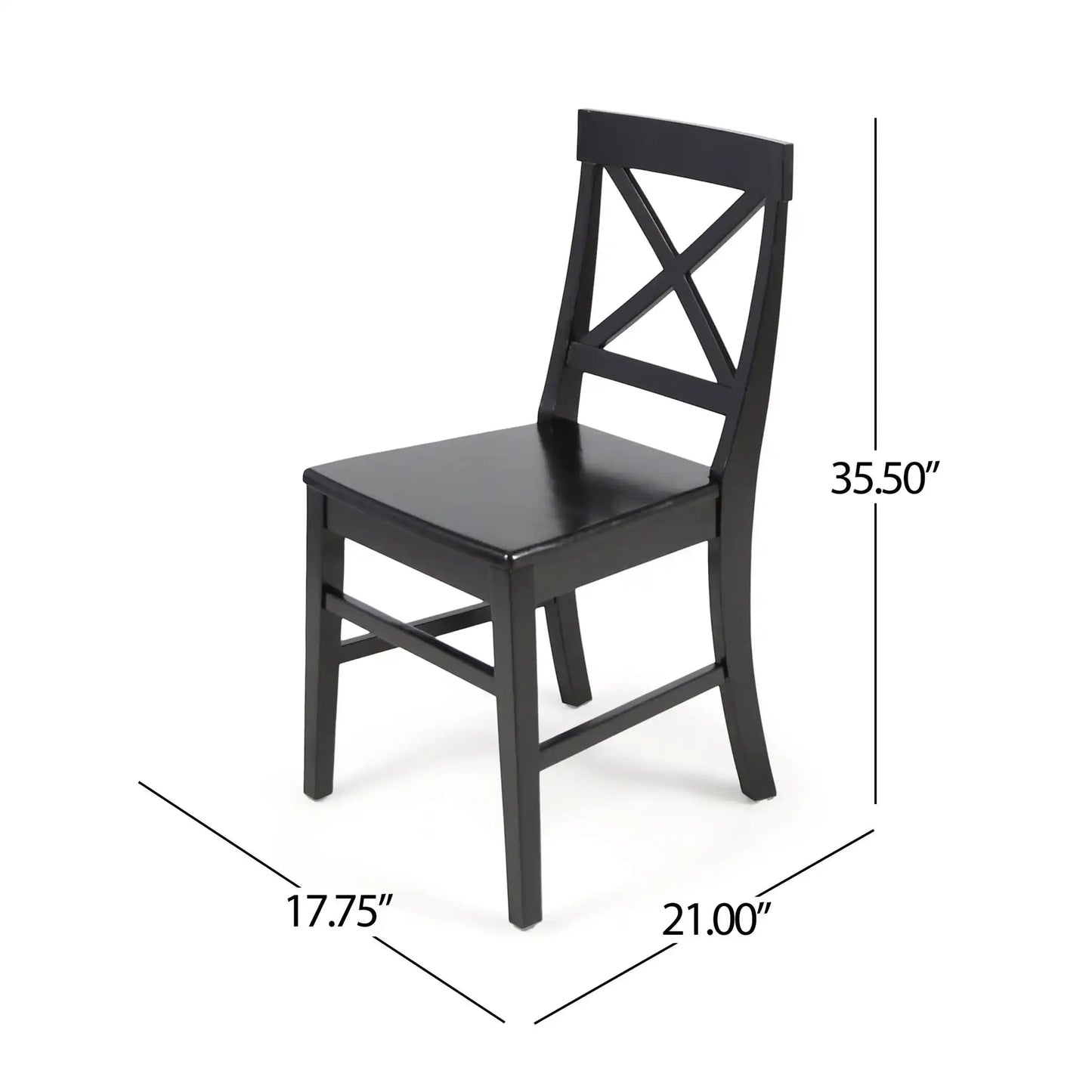 Plethora Dining Chair With X-Shaped Back (Set of 2)