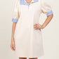 Entro - Striped Collar Shirt Dress - Plus Size
