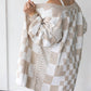 Anniewear - Shaina Checkered Open Cardigan