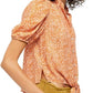 Free People - Celia Print Short Sleeve Blouse