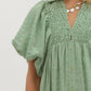 Entro - Textured Short Sleeve Midi Dress