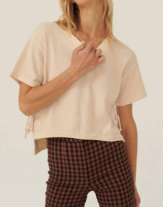 Promesa - Ties That Bind Side-tie Thermal Waffle Tee
