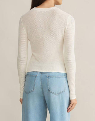 Z Supply - Blusa de manga comprida com renda Melrose