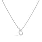 10K White Gold Diamond Accent "A" Initial Script Style Pendant Necklace